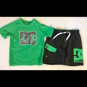 DC swim trunks & rashguard